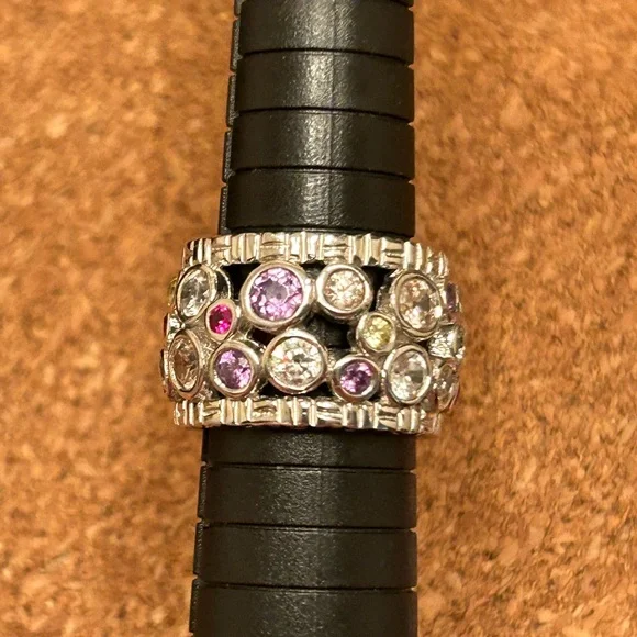 Multi Coloured Gemstone Ring - Picture 7 of 7